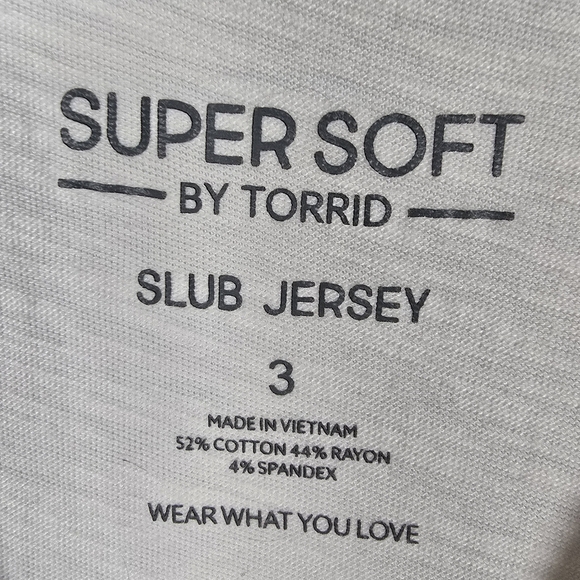 Torrid Womens Super Soft Slub Knit Jersey 3/4 Sleeve Size3(3X) StretchyScoopNeck - Picture 7 of 8